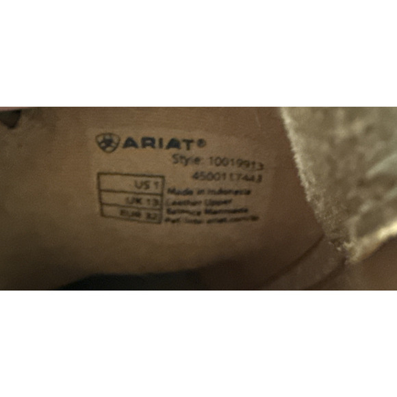 Ariat Western Boot Kids 1 Brown Desert Camo Patriot USA Flag Cowboy - Picture 7 of 8